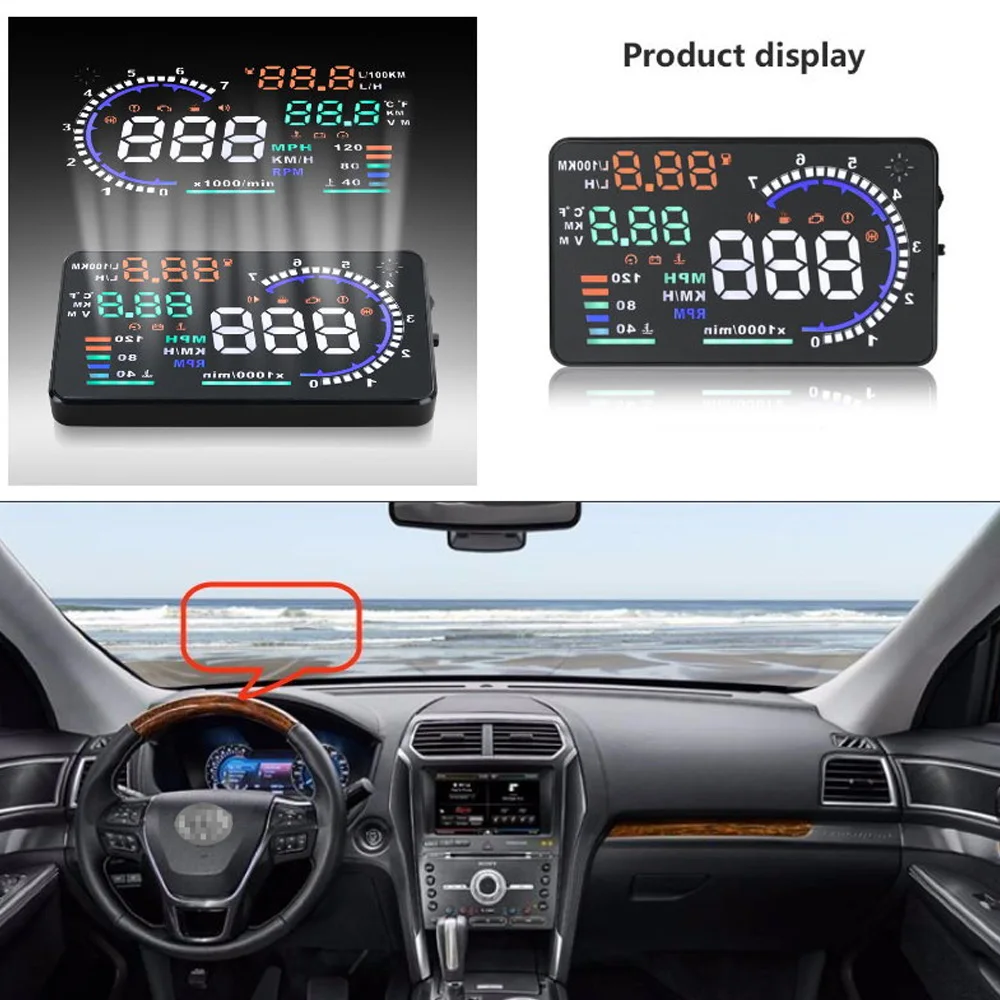 For Ford Explorer/Escape 2015 2016 Car Electronic Auto Accessories Universal Head Up Display HUD Driving Speed Alarm