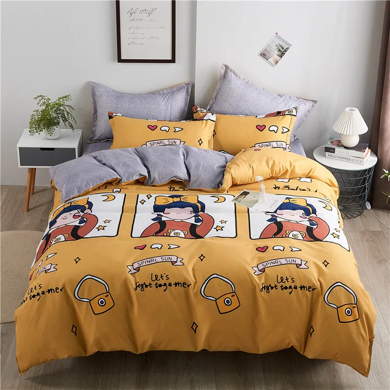 

Student Dormitory Bedding Four-piece Set of Bed Linen Set Set of Three-piece Set Gift Home Textile Kit Bedding Set Bed Set