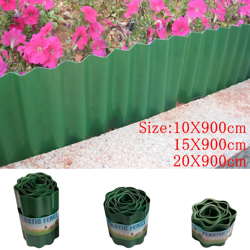 

1pcs Imitation Stone Garden Fence PP Plastic Fence Insert Ground Fence Garden Gardening Grass Fence J7A7626