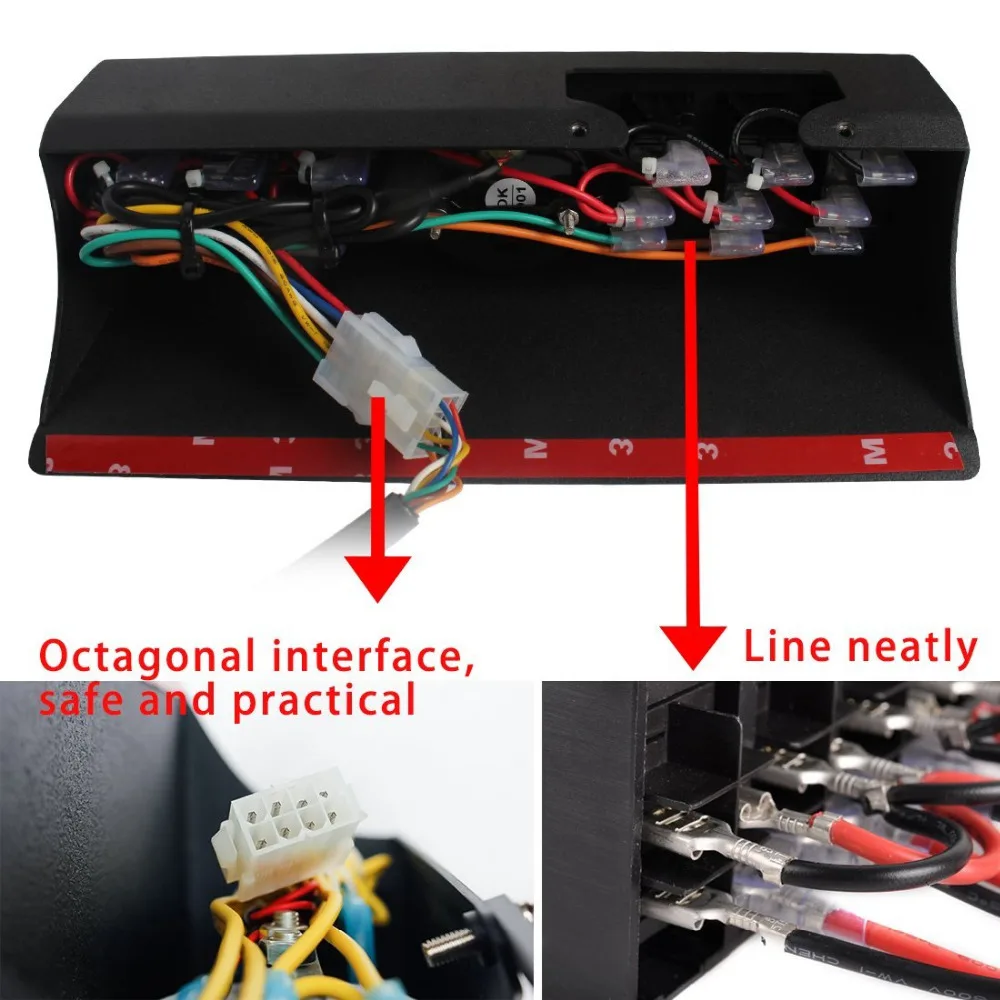 Панель управления 6 Gang Rocker Switch Panel Wrangler JK панель Sytem с цифровым дисплеем измеритель