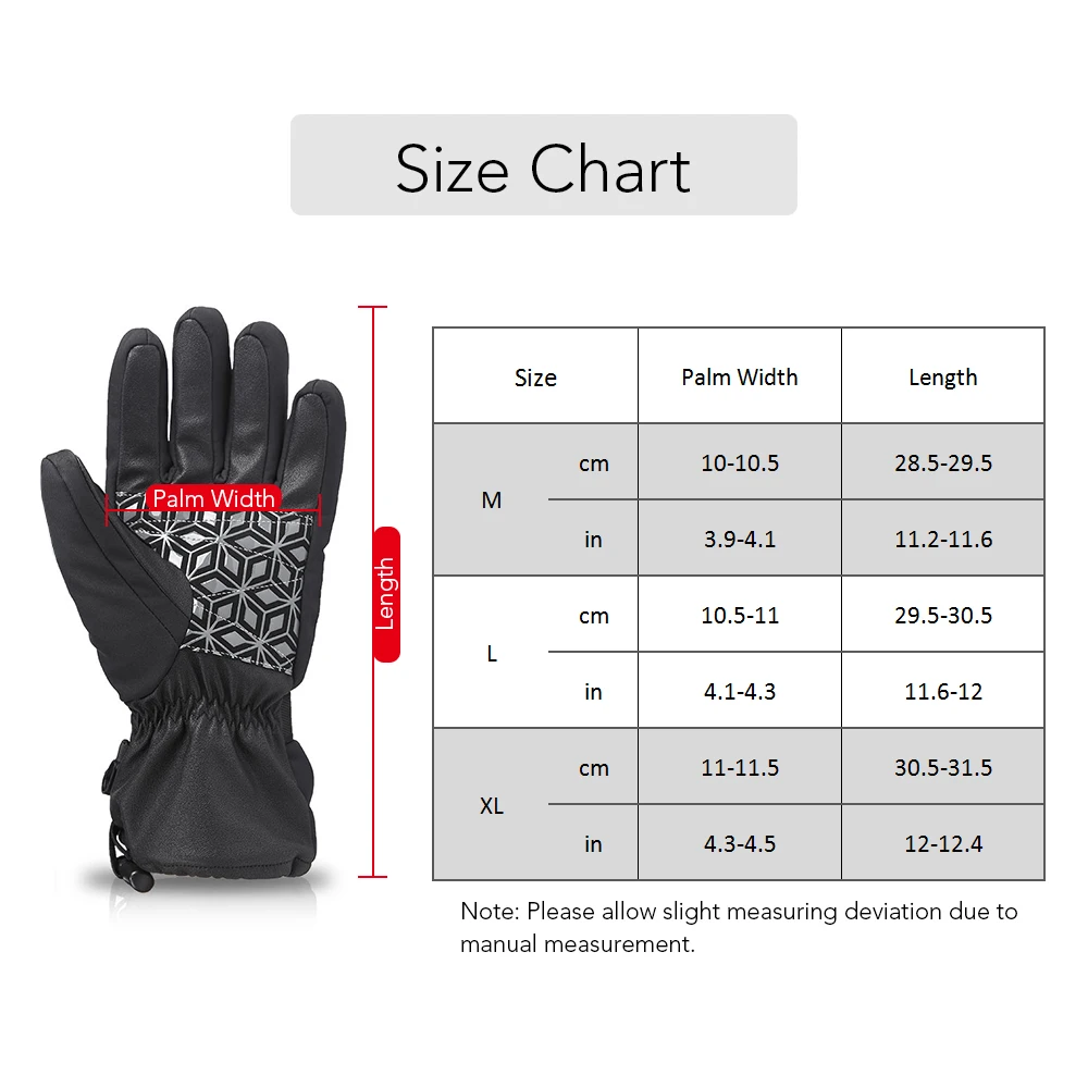 

Winter Men Women Ski Snow Gloves Warm Waterproof Windproof Snowboard Gloves