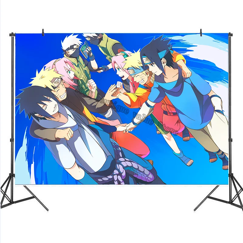 Декоративный тканевый фон для фотосъемки с изображением Наруто на день