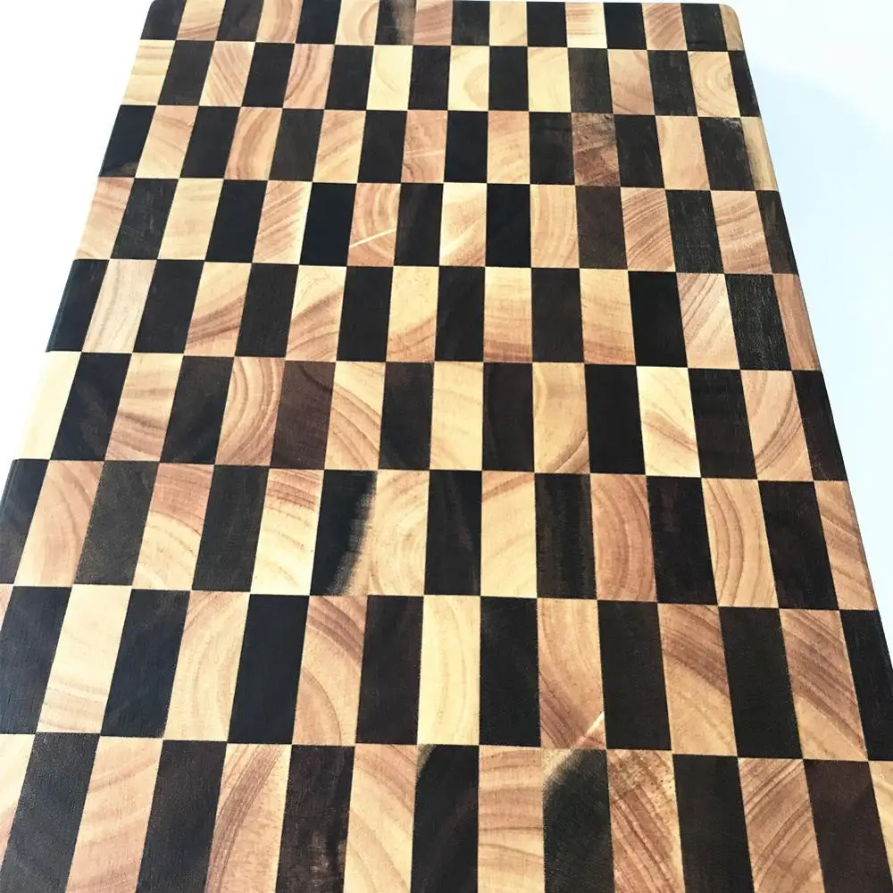 Акация деревянная разделочная доска прямоугольник конец зерна Мясник