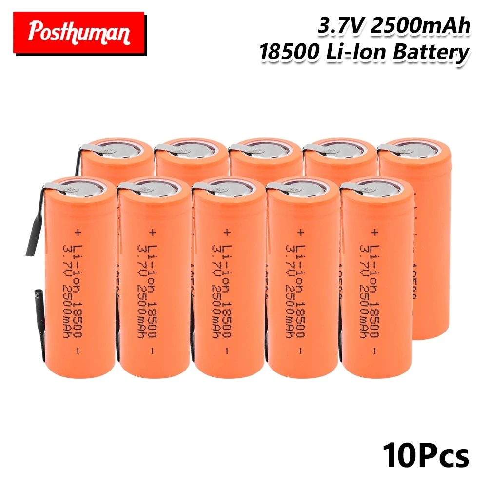 Перезаряжаемая 18500 литиевая батарея 3 7 V 2500mAh батареи Замена литий полимерная для