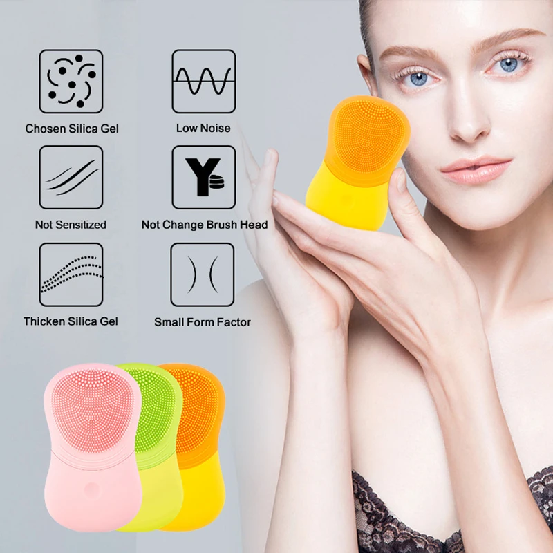 Электрическая мини-щетка для очищения лица щетка массажное устройство вибратор