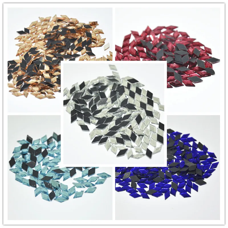 360 шт. кристально прозрачные камни в форме ромба|Стразы| |