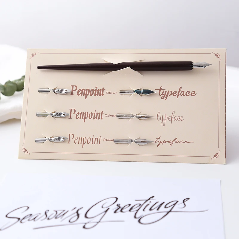 Деревянная ручка JIANWU с водной ручкой мультяшная каллиграфия перьевая в