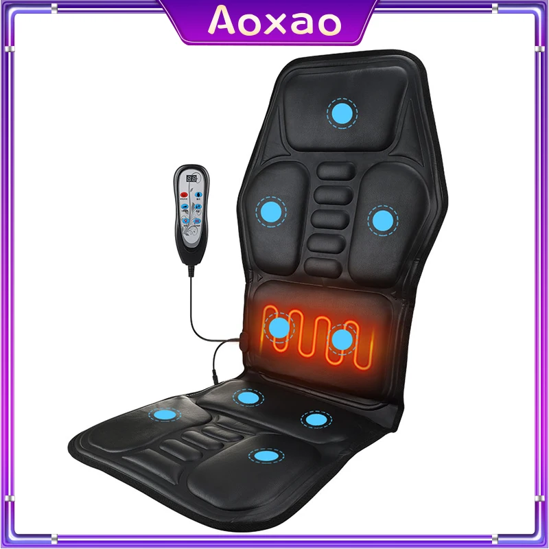 

Electric Back Massage Chair Pad With Heating Vibrating Massager Seat Cushion For Car Office Mattress Body Relax Massage Mat
