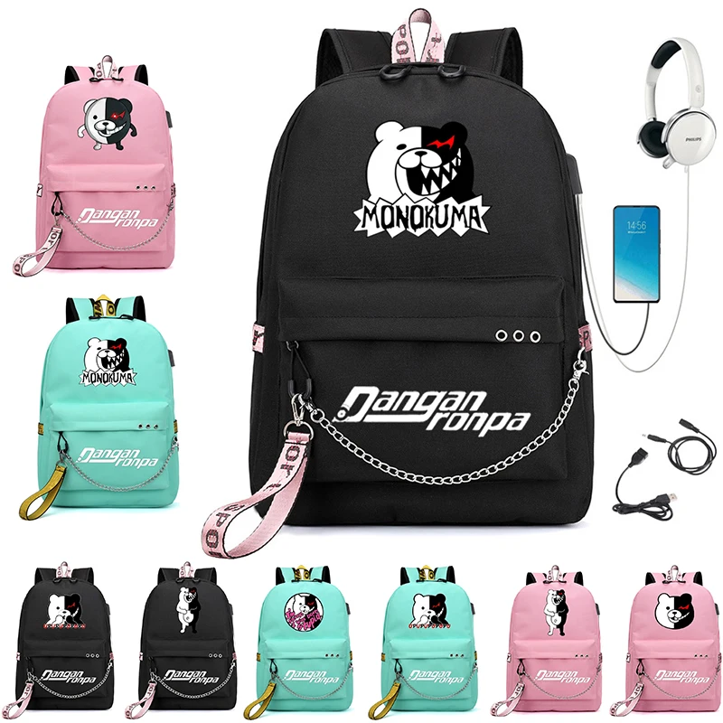 

Danganronpa Pattern Printed Backpack Students Boys Girls School Bags Beautiful New Pattern Schoolbag Beautiful Rucksack