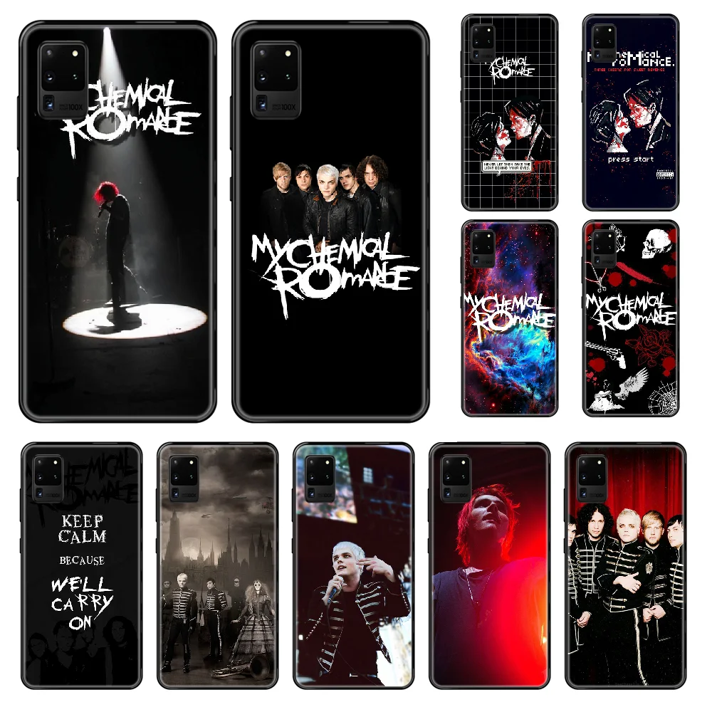 

My Chemical Romance Phone case For Samsung Galaxy S 3 4 5 6 7 8 9 10 Plus Lite Edge black luxury cover art funda painting coque