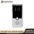 Видеодомофон DragonsView, проводной, 1000TVL, камера ночного видения, дверной звонок с водонепроницаемой крышкой для системы видеодомофона
