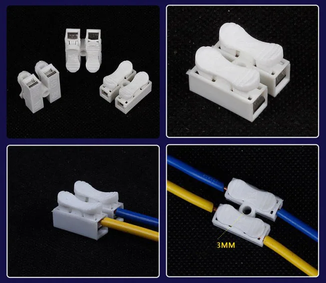 

1000pcs CH-2 fast connection terminal, wire connector connector, column pressing type docking LED lamp CH-2 position.