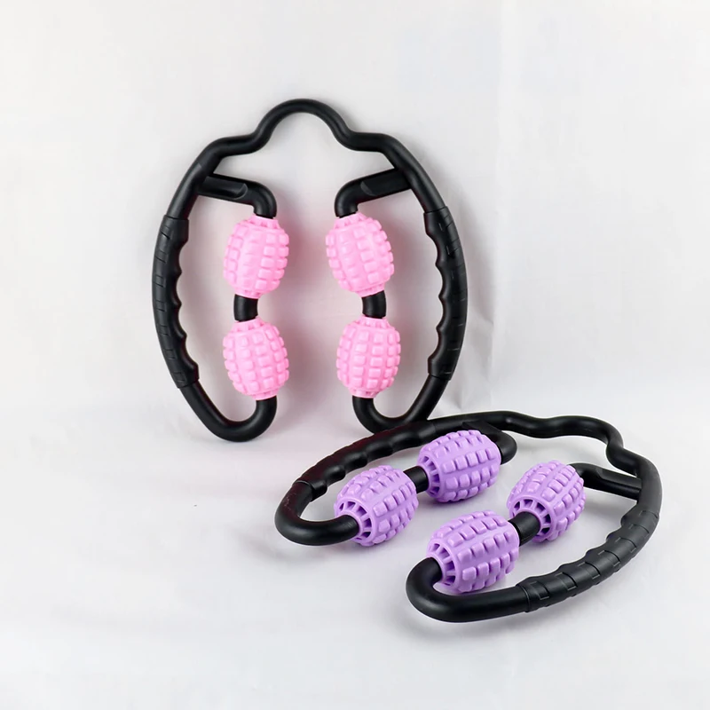 

U Shape Trigger Point Massage Roller Yoga Massage Roller Trigger For Arm Leg Neck Fitness Pilates Sports 4 Wheel Body Roller