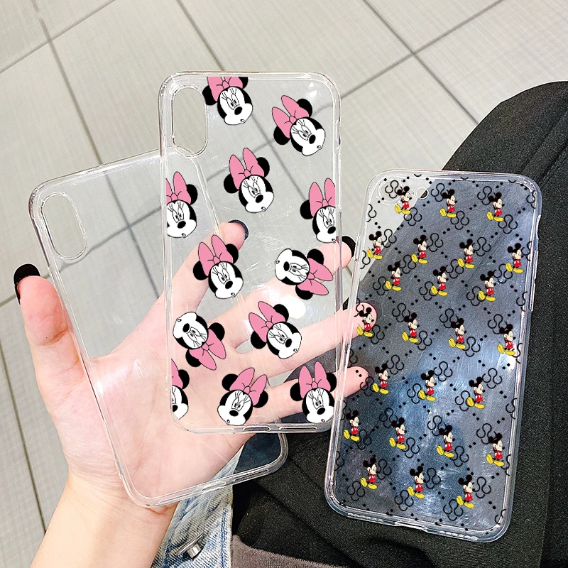 Чехол для телефона с мультяшной мышкой iPhone 11 Pro XR X Xs Max 8 7 6 Plus 6S 5S SE популярные