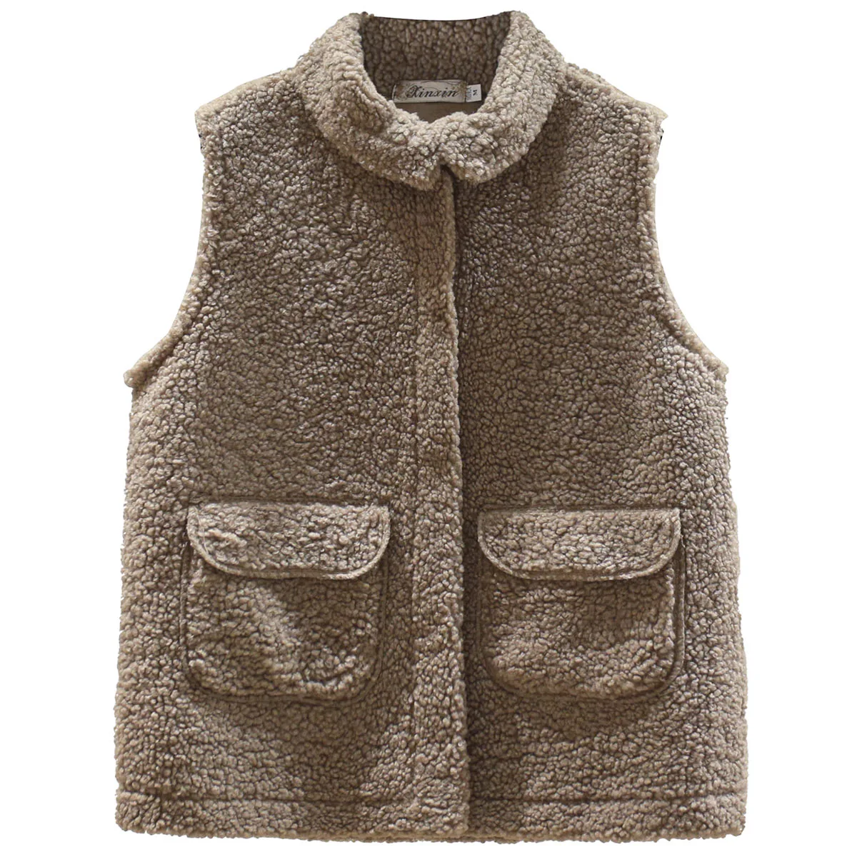 

Lamb Plush Vest Women Autumn and Winter 2021 New All-match Waistcoat Fur Vest