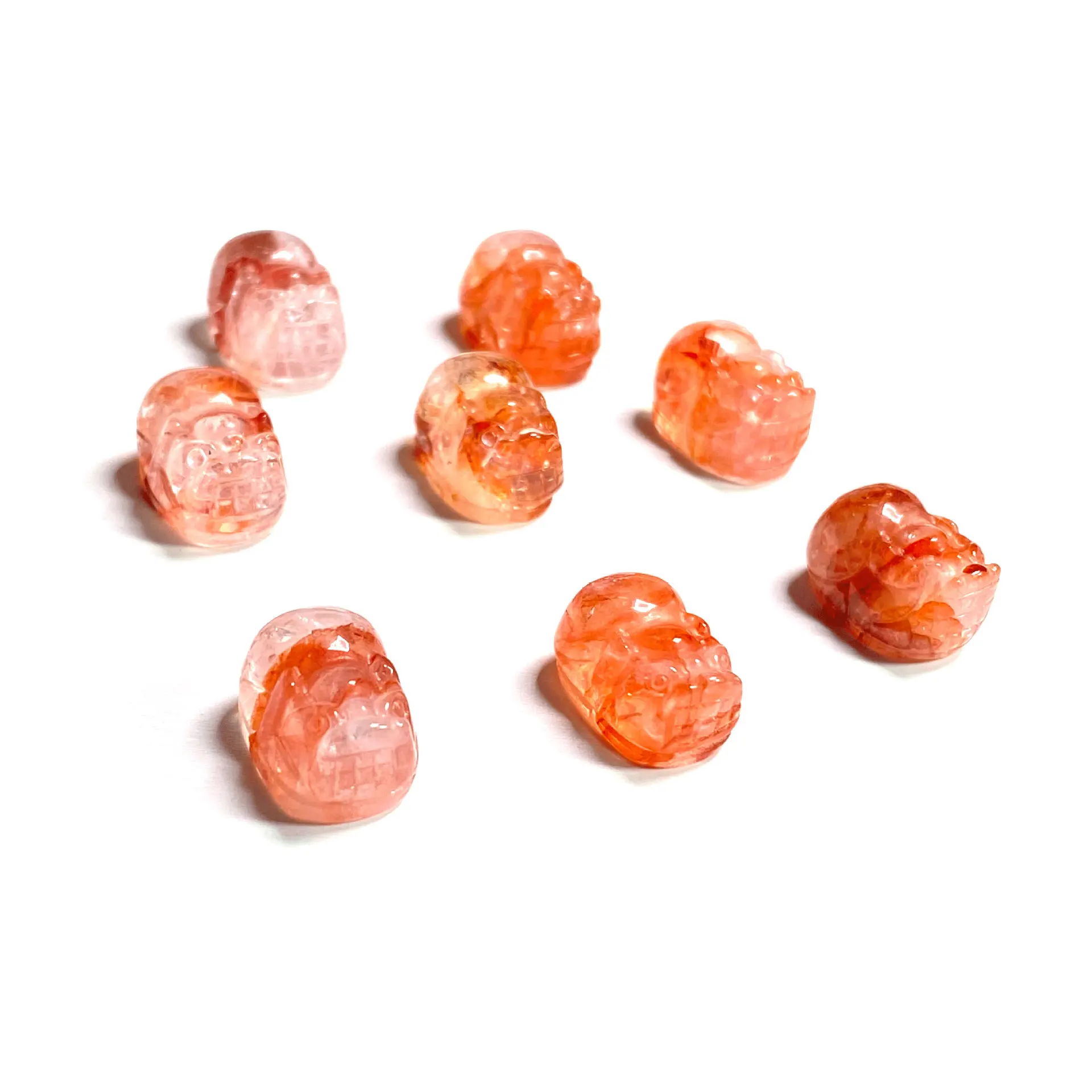 

10 шт. натуральный красный кристалл резные бусины Pixiu Подвеска очаровательный исцеляющий драгоценный камень ювелирные изделия Аксессуары д...