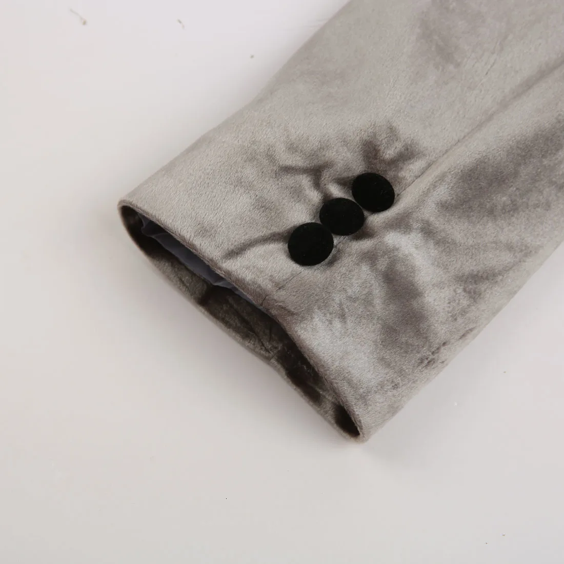 Мужской блестящий серый бархатный приталенный Блейзер PYJTRL с отложным воротником