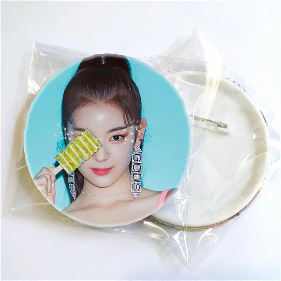 Lia Kpop ITZY круглый бейдж IT'z ледяные Броши Кнопка Ryujin Lia модные нагрудные шпильки для шапка Сумка Одежда - Окраска металла: Lia