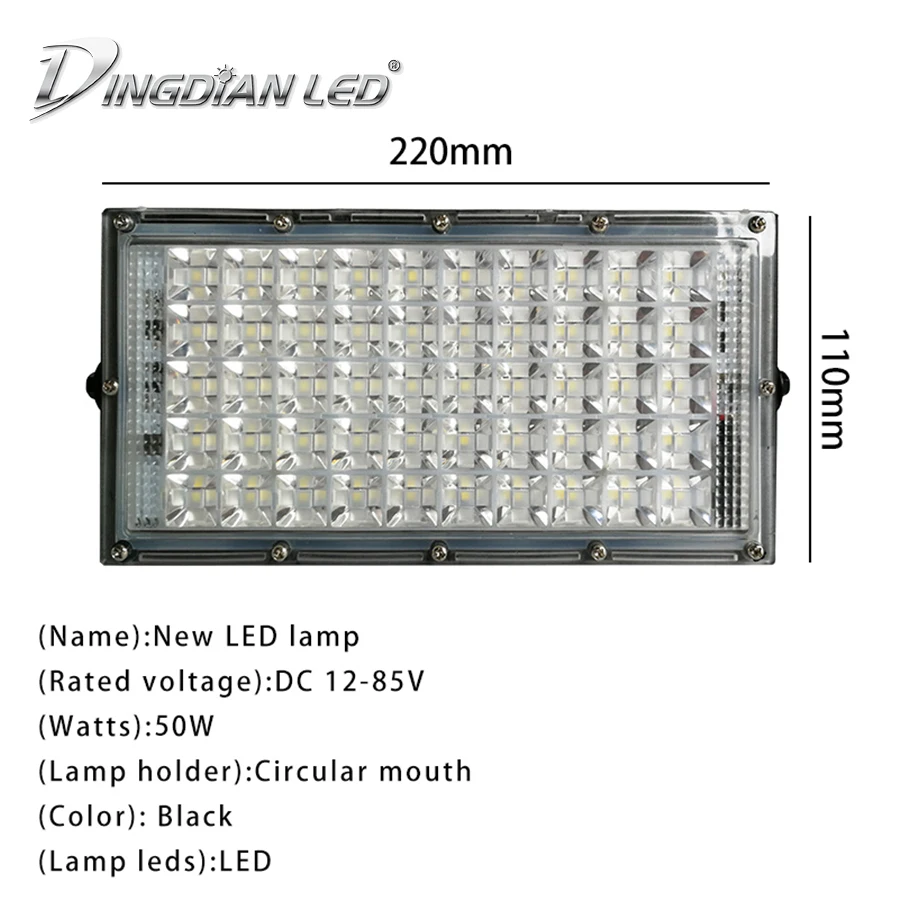 DINGDIAN LED 12 85 в наружный штатив IP66 Водонепроницаемые прожекторы 50 Вт Ультра яркий