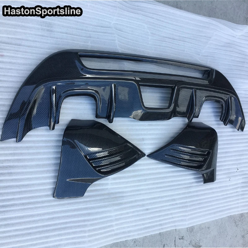 Передник диффузора заднего бампера из углеродного волокна для Ford Fiesta MK7 ABS 2008 ~