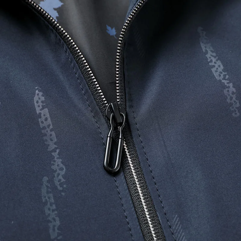 Осенняя Новая повседневная мужская куртка на молнии верхняя одежда с воротником