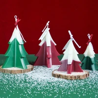 three dimensional christmas tree candle acrylic mold aromatherapy diy plaster craft mould soap making christmas home decoration