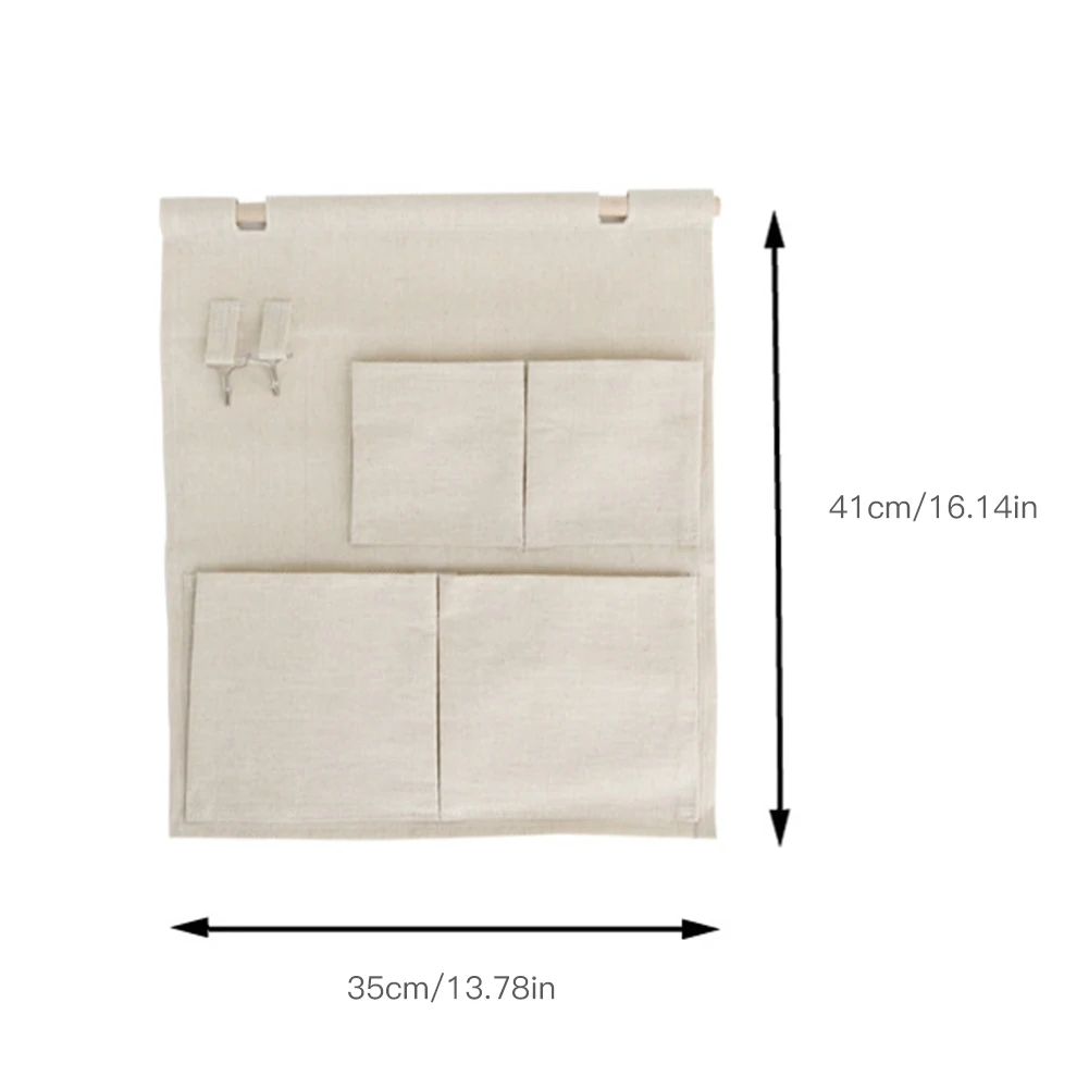 Лен/хлопок ткань поверх Стены Двери шкафа окна подвесная Сумка Для Хранения