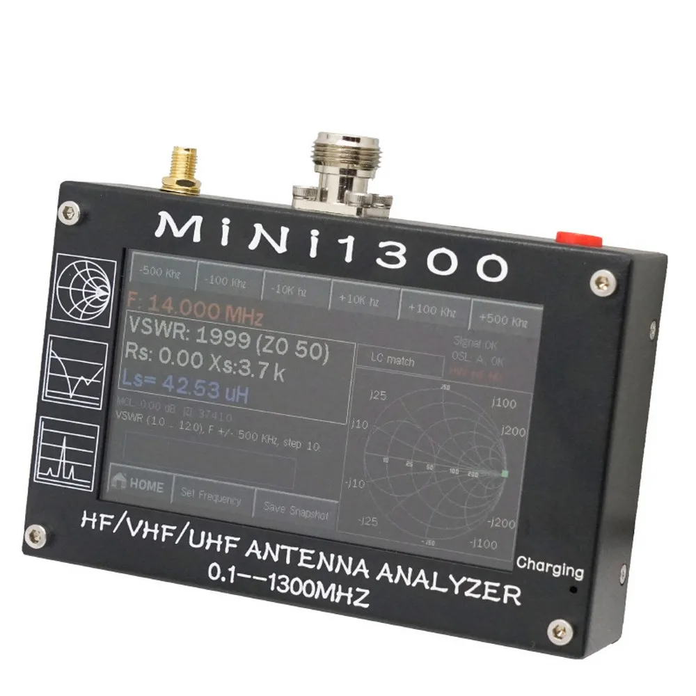USB зарядка 0 1 1300 МГц HF VHF UHF антенна анализатор емкостный сенсорный экран