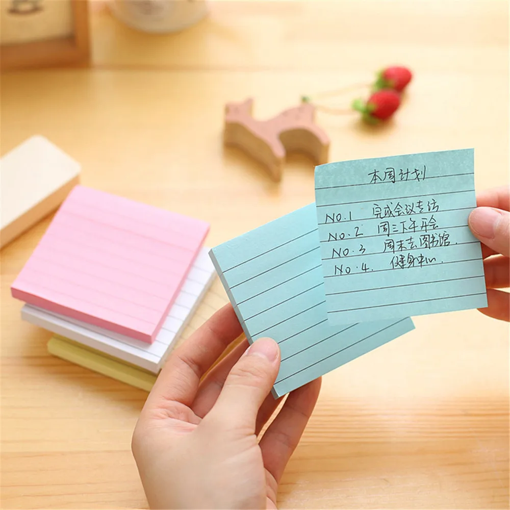 80 Sheets colour Horizontal line paper Memo Pad Sticky Notes Bookmark Point it Marker Sticker Office School Supplies Notebooks |