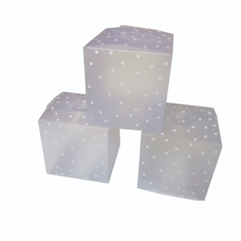 

10pcsCandy Box Goodie Bags Clear Candy Box PVC Square Candy Box Plastic Packaging Box Candy Bag Wedding Birthday Partty Supplies