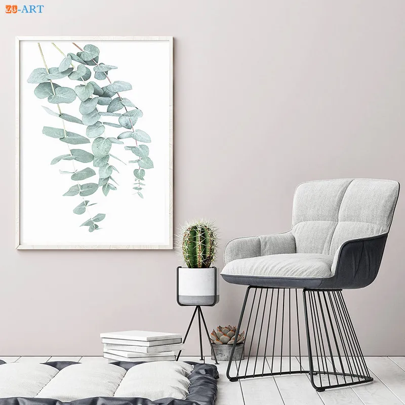 Ботанический настенный художественный принт эвкалипта листьев растений плакат