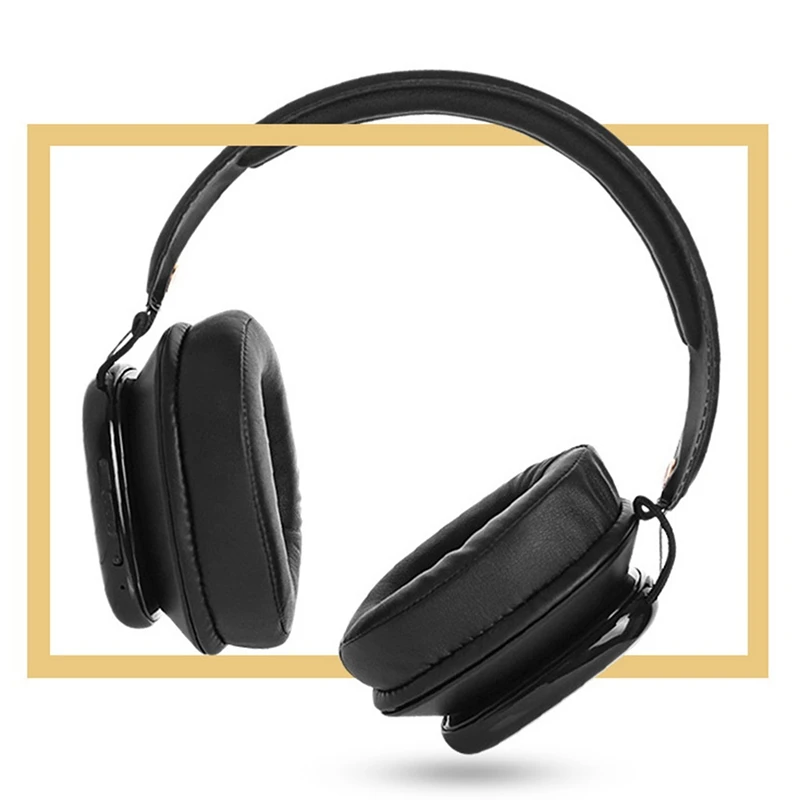 Head Mounted Wireless Bluetooth Headset Card Sports Music Soft Protein Ear Cushions for iPhone Home Office Gold | Электроника