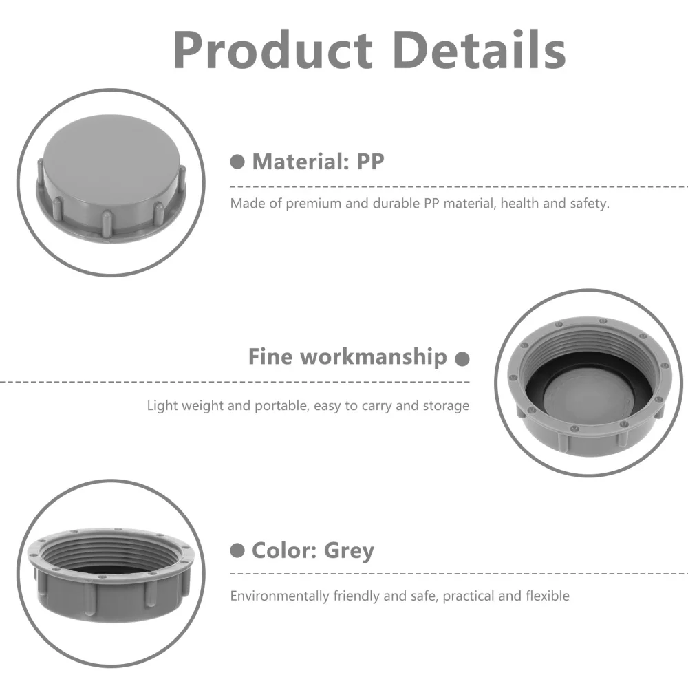 

6Pcs Drain Pipe Protective Covers Plug Pipe Caps Drainage Pipe Covers (Grey)