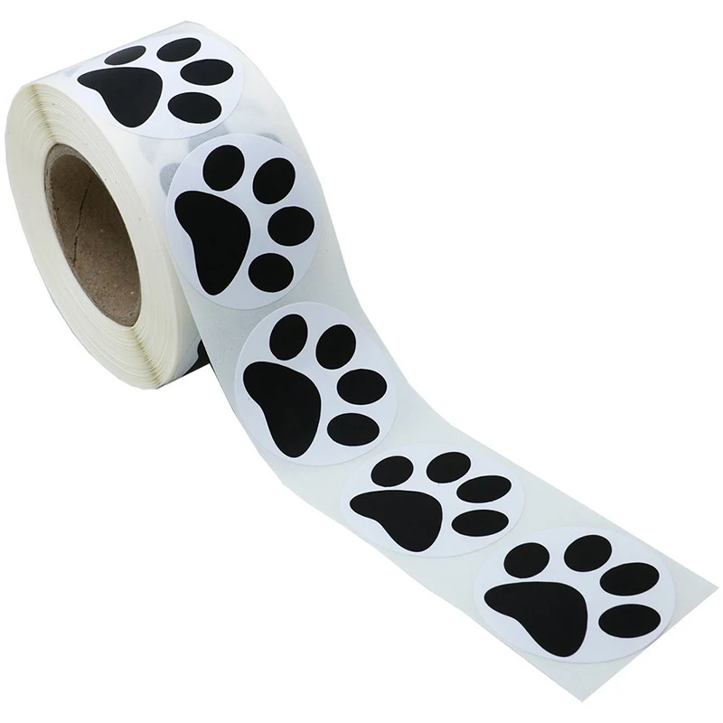 

500PCS/ROLL Pet Sticker For Envelope Sealing Labels Sticker Black Sticker Stationery Supply