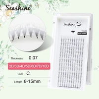seashine lashes extension pre fanned 2d 3d 4d 5d 6d 7d 10d pre made volume fans eyelash extension false eyelashes