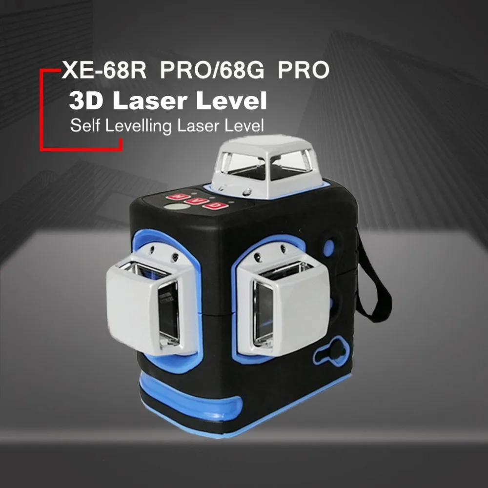 XEAST XE-68R Pro лазерный уровень 12 линий 3D уровень самонивелирующийся 360 горизонтальный и вертикальный крест супер мощный красный лазерный уровень
