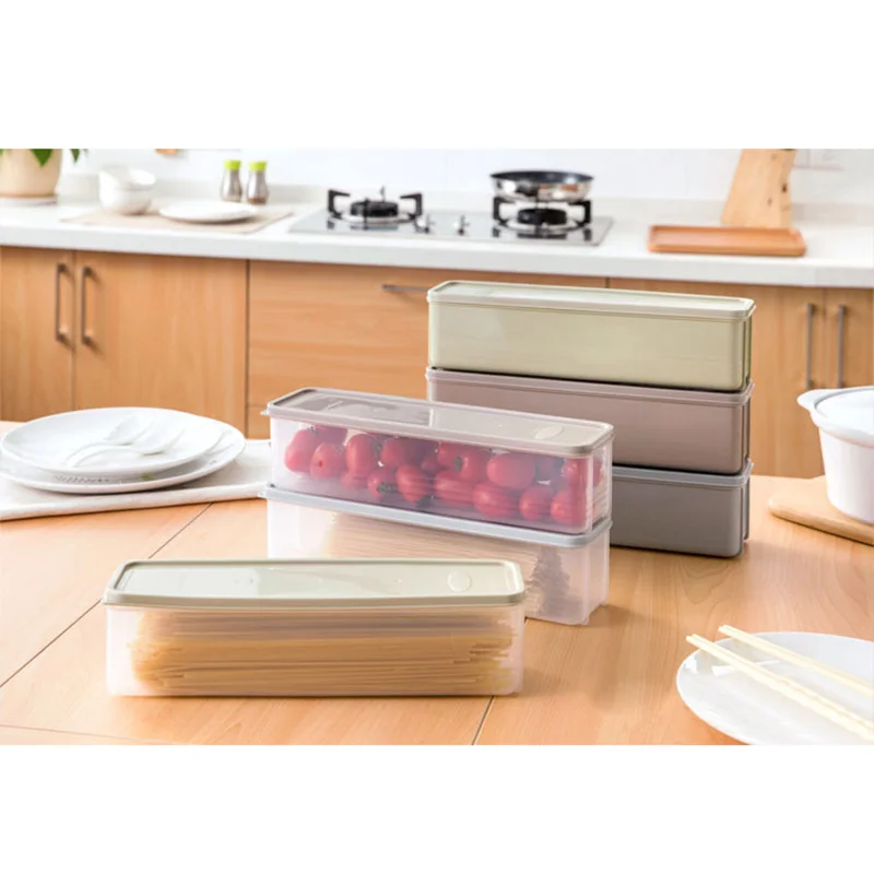 

Refrigerator Food Storage Box With Lid Plastic Drawer Crisper Kitchen Noodle Fruits Container DSD666