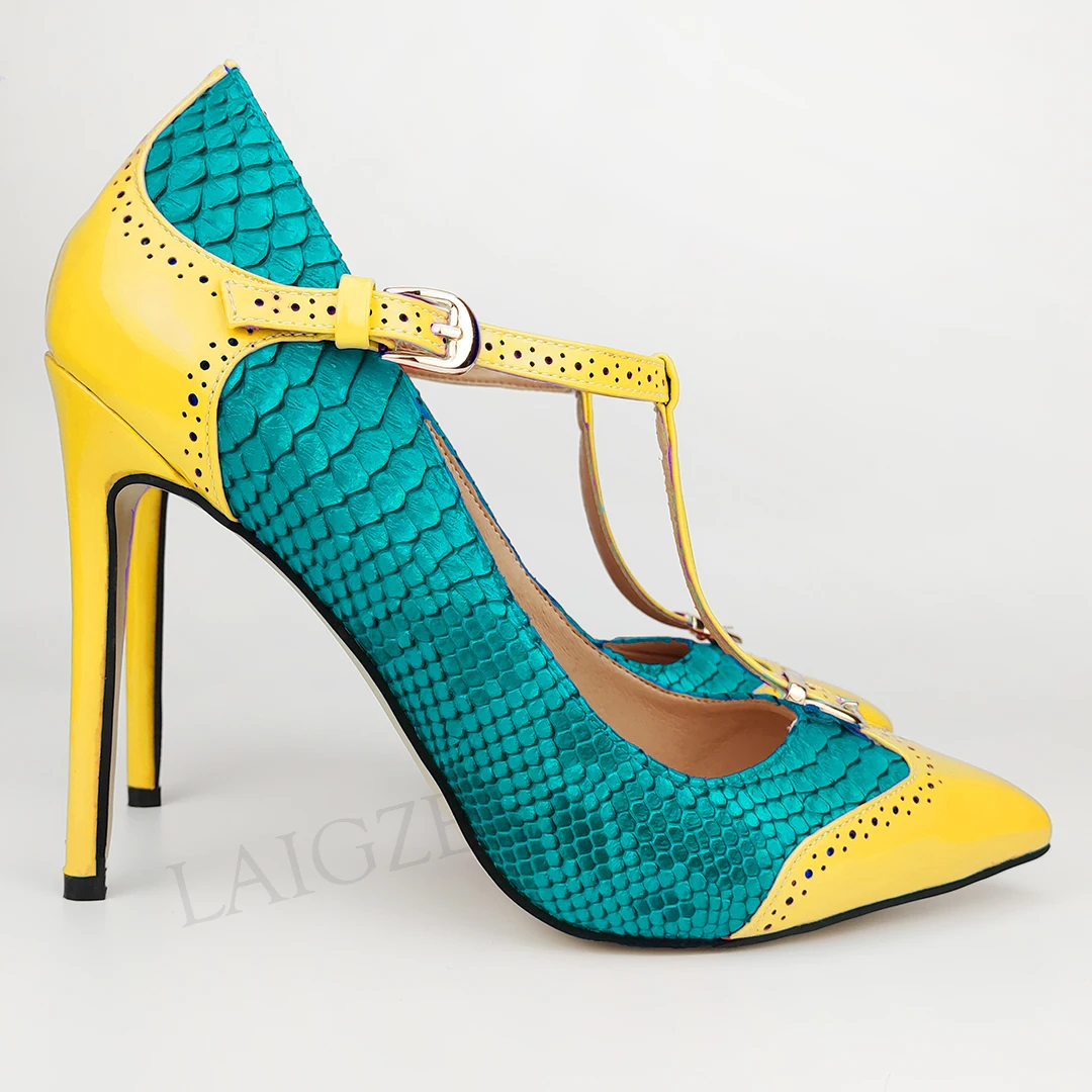 Туфли-лодочки женские на шпильках с Т-образным ремешком | Обувь