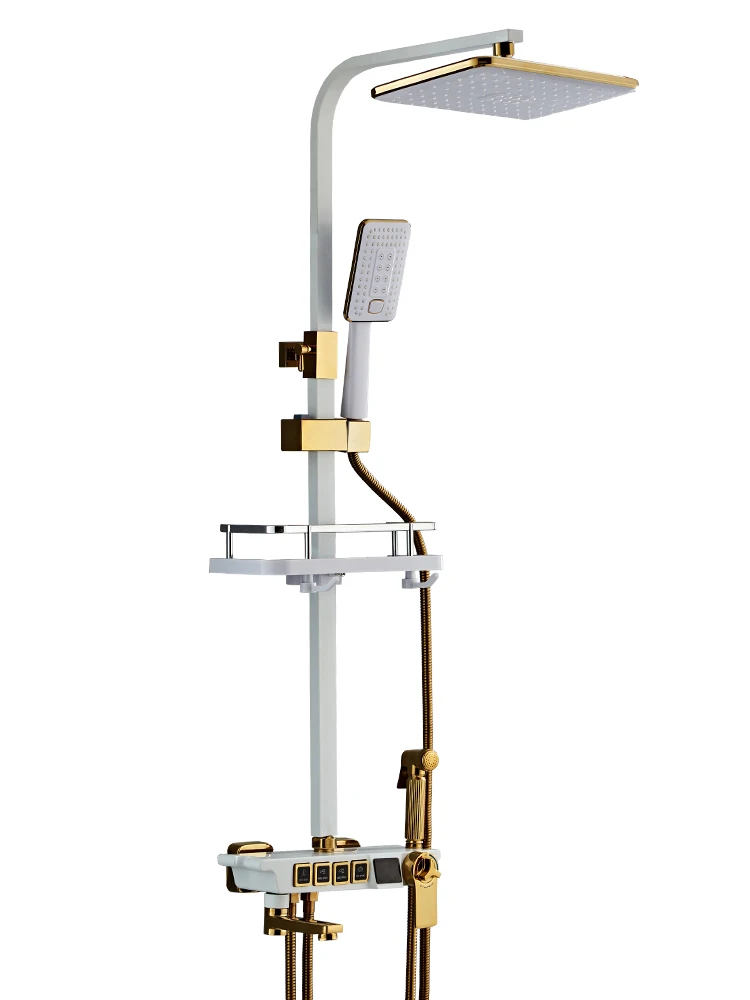 Черный Термостатический смеситель для душа набор ванной белый ванны с цифровым