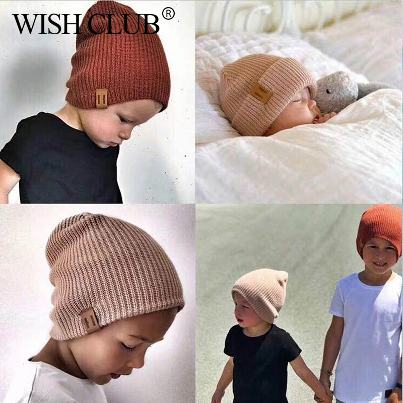 WISH CLUB/Коллекция 2019 года модная детская зимняя шапка вязаная для девочек и