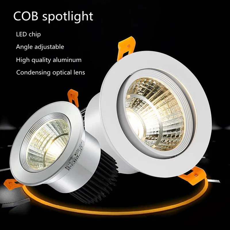 Светодиодный светильник с регулируемой яркостью 3 Вт 5 7 12 15 20 30 40 cob Led spot 220 В/110 В