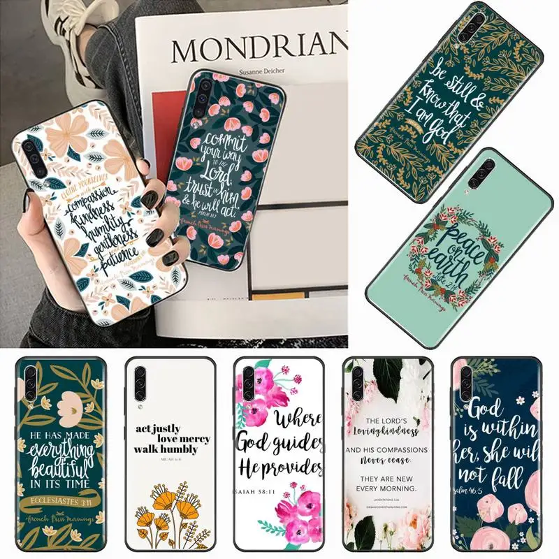 

Bible Quotes art text Phone Case For Samsung galaxy A S note 10 12 20 32 40 50 51 52 70 71 72 21 fe s ultra plus