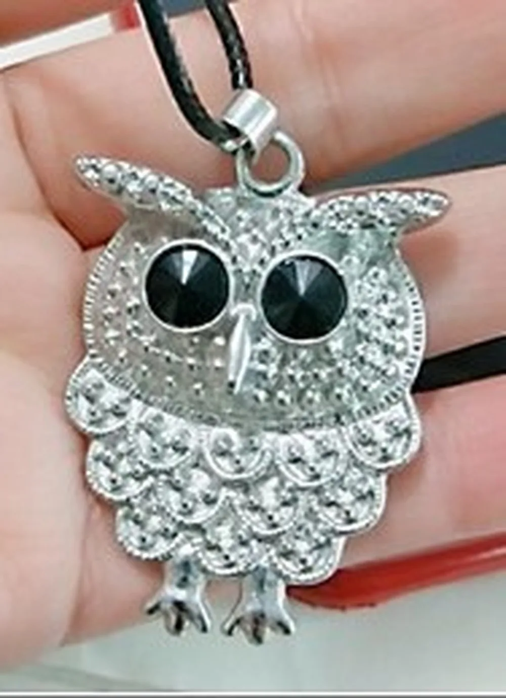 Fashion Cute Blue White Owl Crystal Pendant Necklace Rhinestone Sweater Chain Long Party Jewelry for Women Wholesale | Украшения и