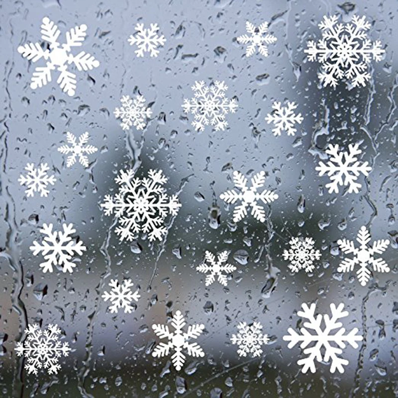 

27Pcs/Set Christmas Snowflake Window Sticker Home Kids Room Winter Wall Stickers for Christmas New Year Sticker Decorations