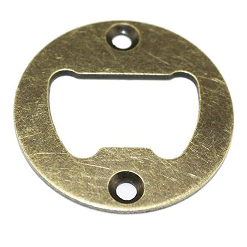 

100PCS Bottle Opener , Round DIY Bottle Opener Hardware Kit Hardware Parts with Screws ,Bronze
