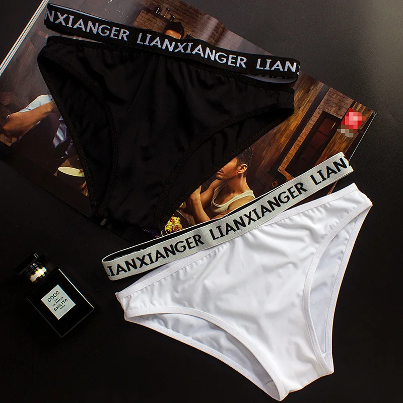 

Women's Sexy Viscose Filament Sport Sweamless Panty Letter Low Waist Underwear