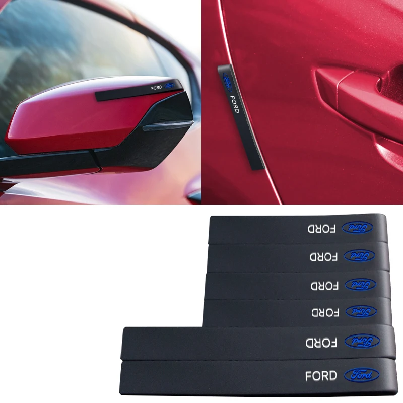 Автомобильные наклейки из углеродного волокна против царапин 6 шт. автомобильные