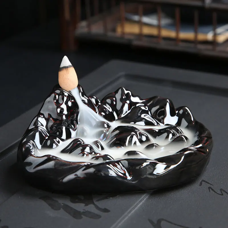 Ceramic Smoke Backflow Incense Burners Tower Incense Censer Base Creative Decoration Aromatherapy Supplies Home Decor jj0101 - Цвет: censer23