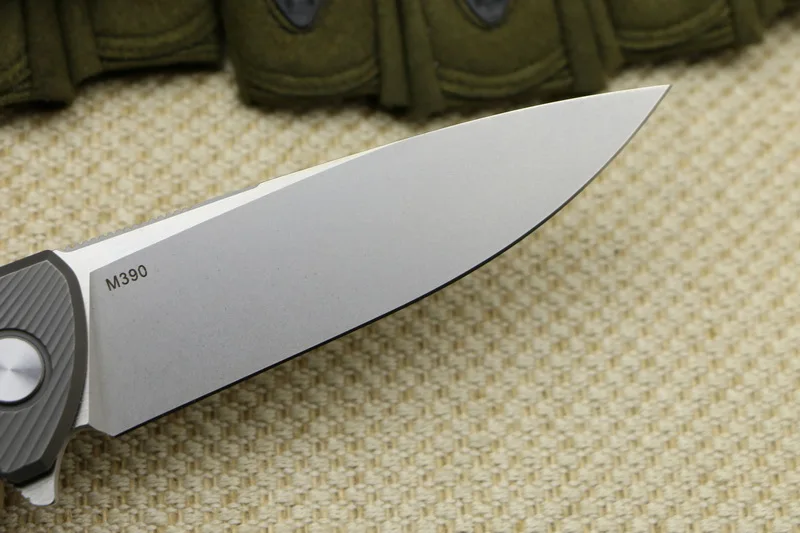 2017 зеленый шип на заказ HATI M390 F95 складной нож из углеродного волокна 3D титановая