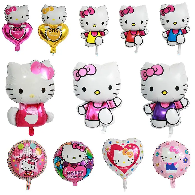 Мультфильм Hello Kitty алюминиевые воздушные шары для украшения вечеринок детский